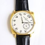 Vacheron Constantin Patrimony 40mm 2824 Movement Black Calfskin Leather Strap Gold Case Watch